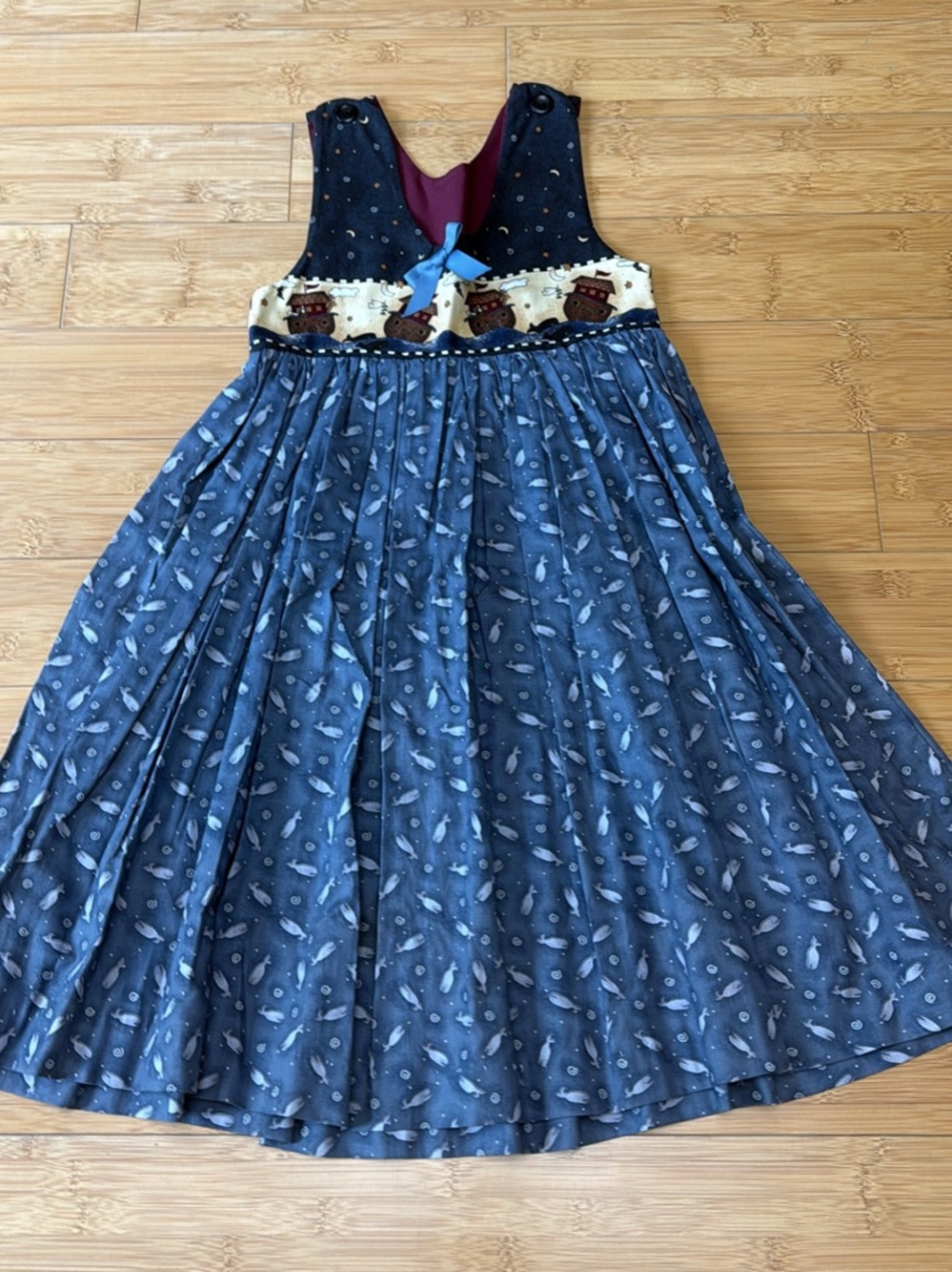 Girls Noah’s Ark slevesless jumper dress